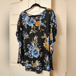 Maurices black floral blouse 3x